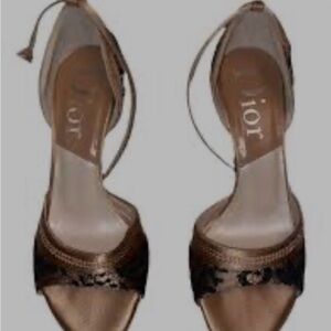 Dior Gold and Black Women's Heels